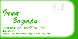 irma bogats business card